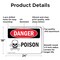 Signmission Poison Danger Sign, Aluminum, 24in W x 18in L, 2PK OS-2PACK-DS-A-1824-L-2039 - alternate 5